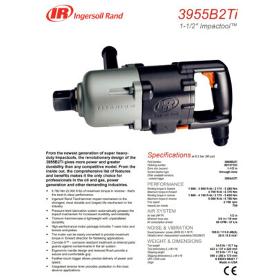 3955B2TI Pneumatic Impact Wrench Ingersoll-Rand